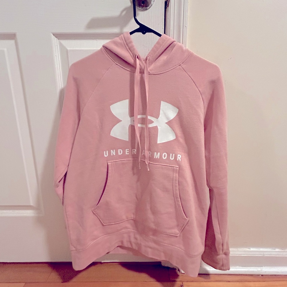 Under Armour Womens SM Pullover Long Sleeve Hoodie Sweatshirt Soft Petal